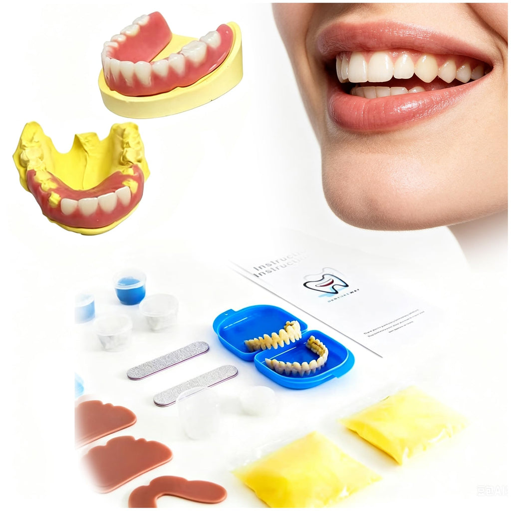 Moldable Temporary False Teeth 2 Sets 28 Pcs F612661