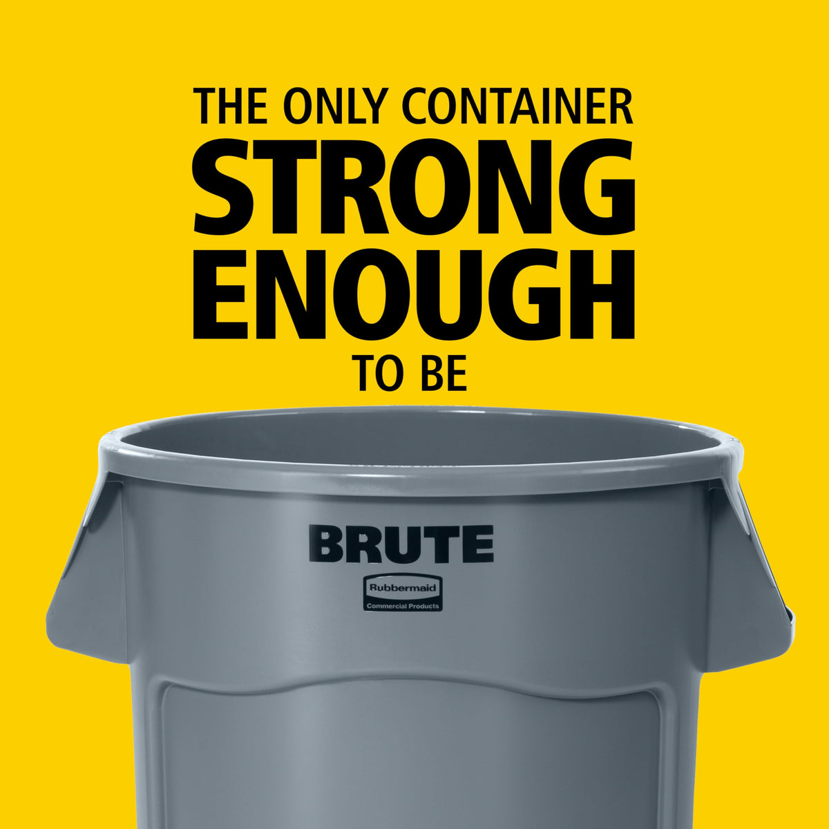 44-Gallon Gray Heavy-Duty Round Trash Container F9464
