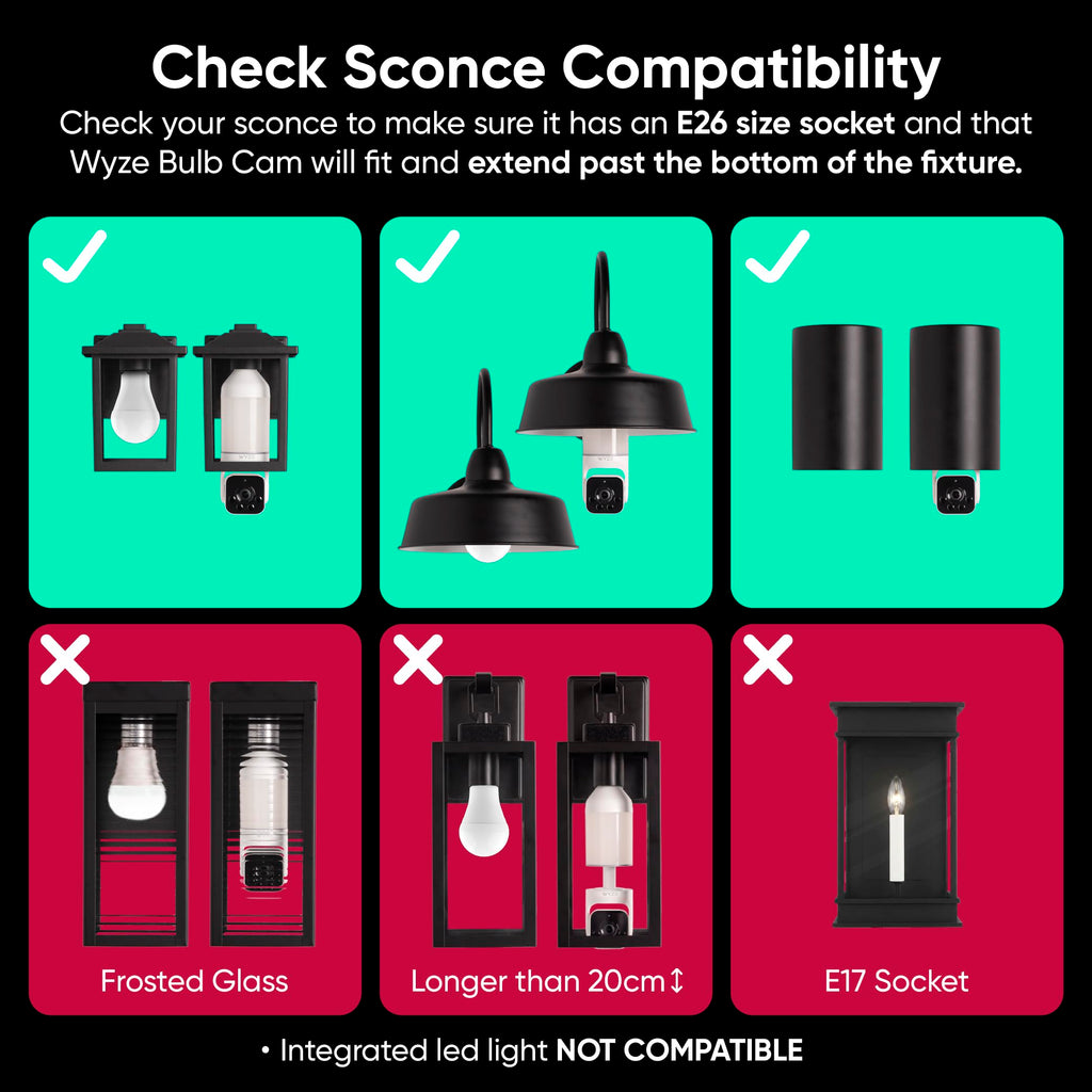 2K HD Smart Light Bulb Security Camera I3881