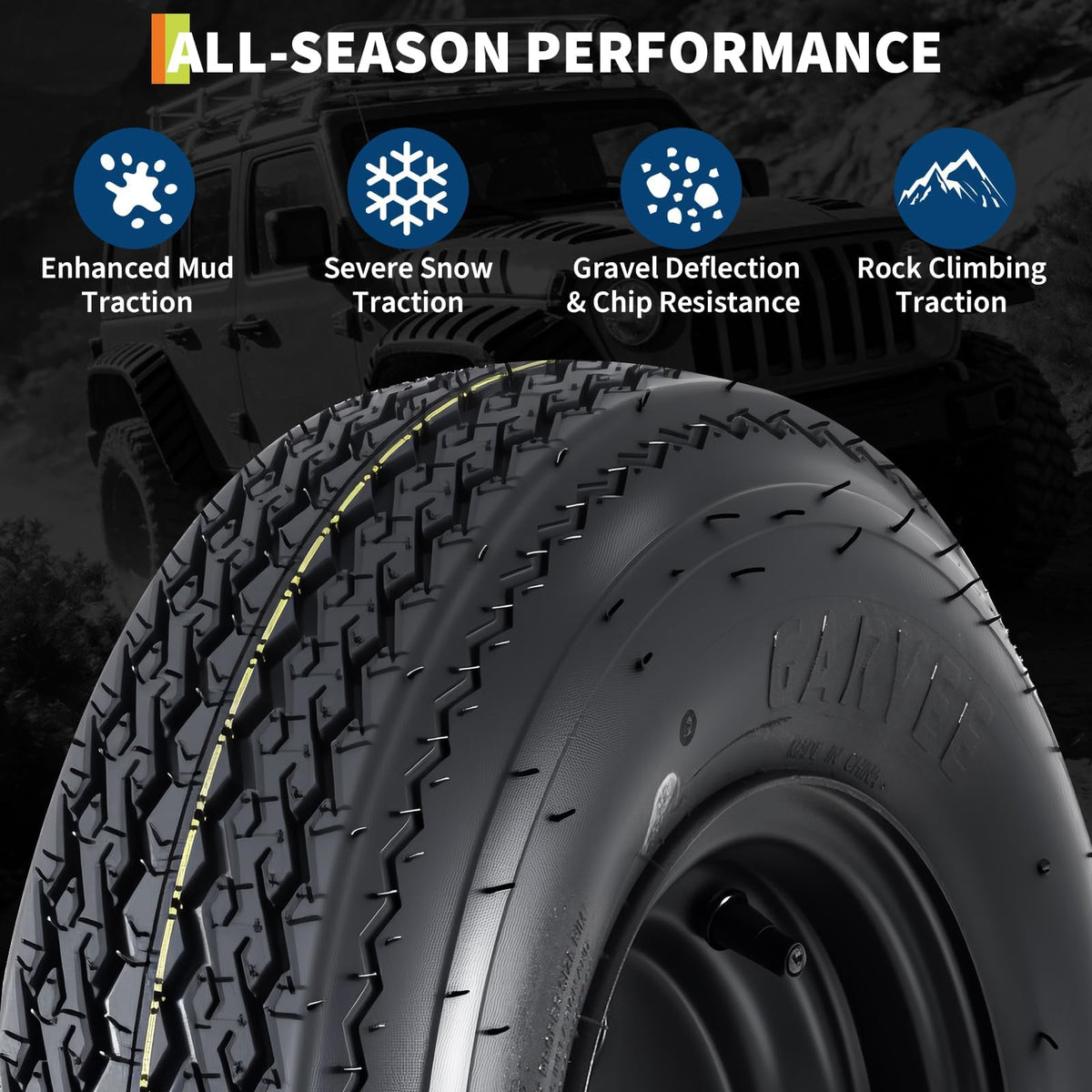 2-Pack 4.80-12 Trailer Tires with 12" Rims D8371