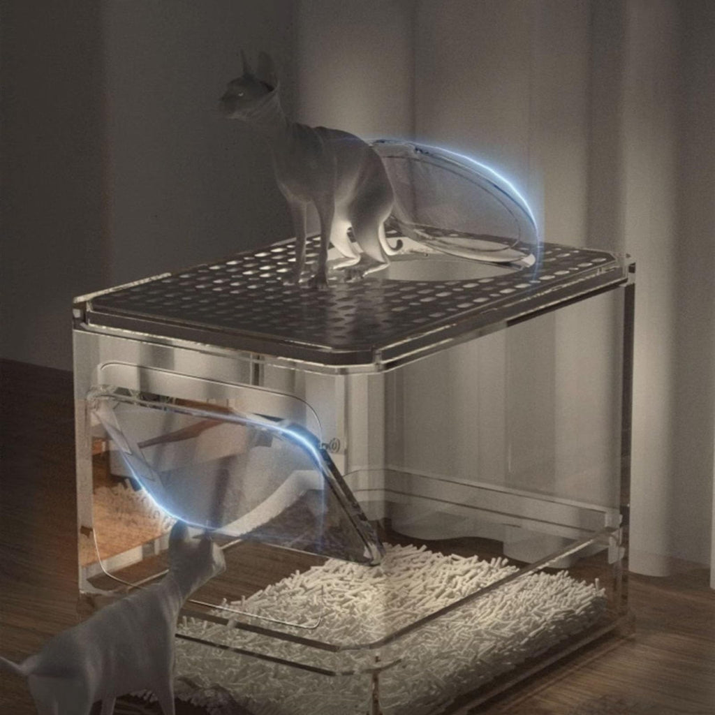Foldable Cat Litter Box with Lid and Scoop Z5137