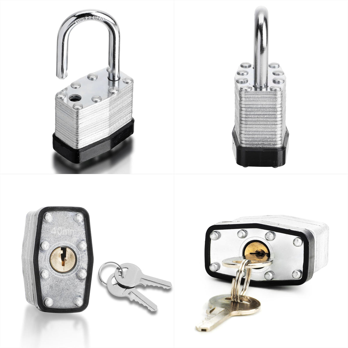4 Pack Keyed Alike Pad Locks F5474