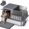 XXXL Stainless Steel Litter Box with Lid M60981
