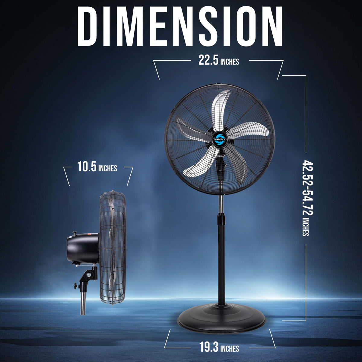 20” Oscillating Pedestal Fan, 3-Speed Z21543