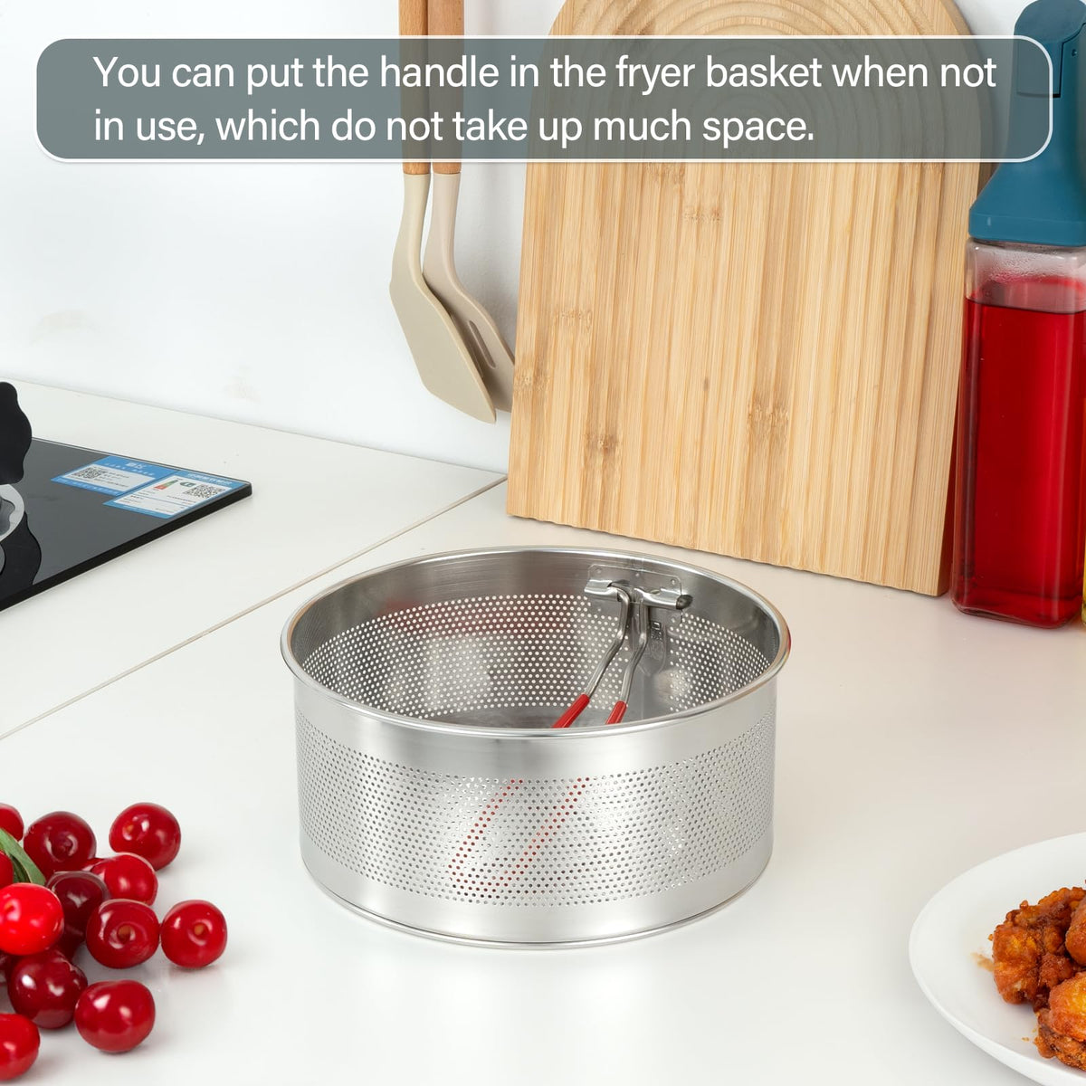 7.8 inches 304 Stainless Steel Deep Fryer Basket I74058