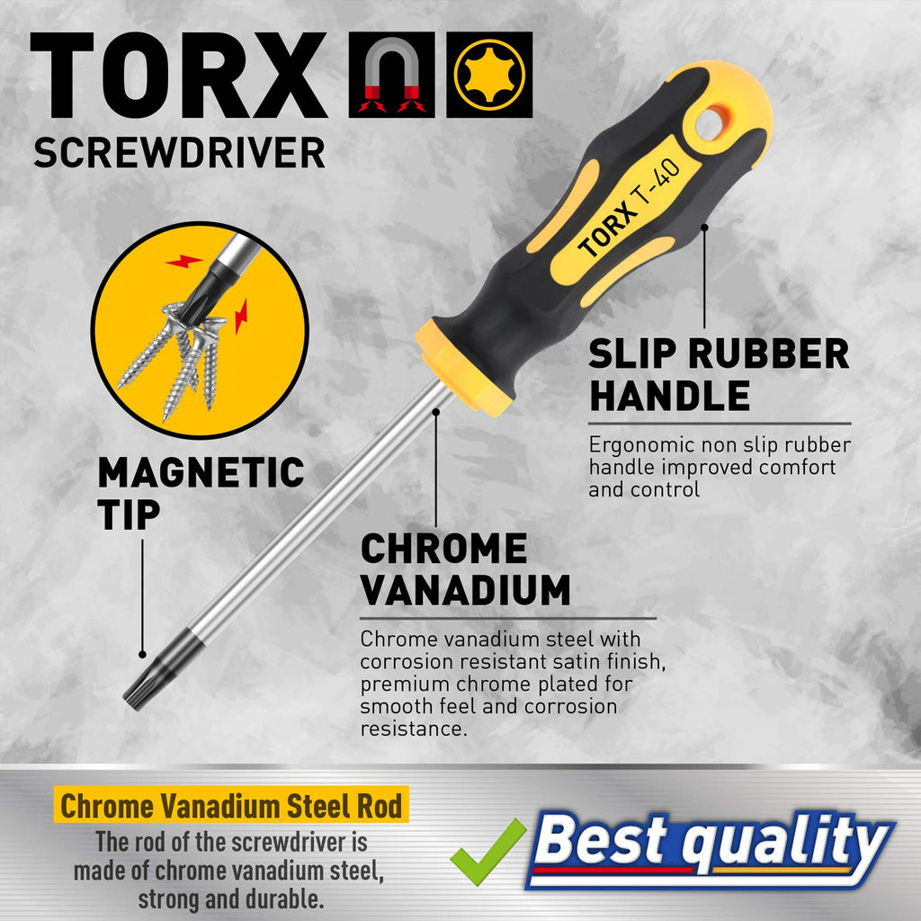 12-Piece Magnetic Torx Screwdrivers Set T5 - T40 A55570