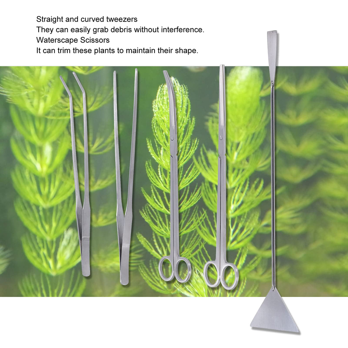5 in 1 Stainless Steel Aquarium Cleaning Tool Kit S54580