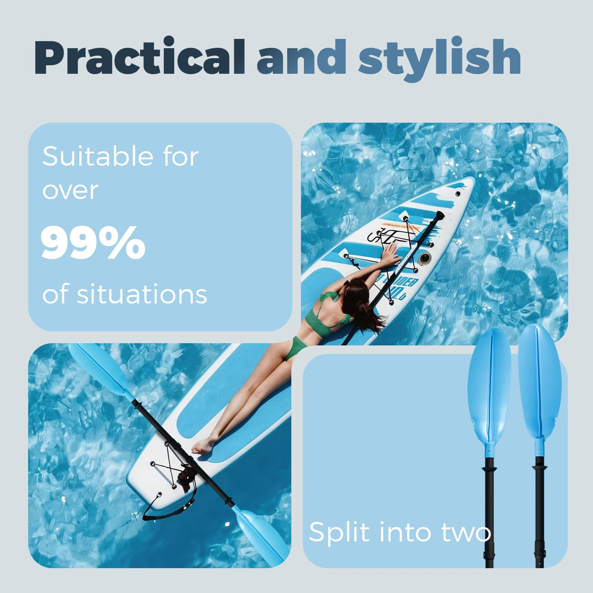 96 Inches Aluminum Alloy Kayak Paddle R56580
