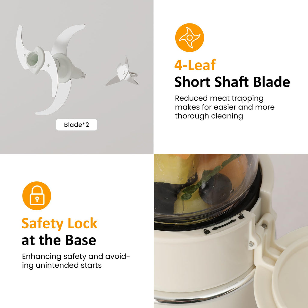 4-in-1 Electric Food Chopper & Small Food Processor X72795