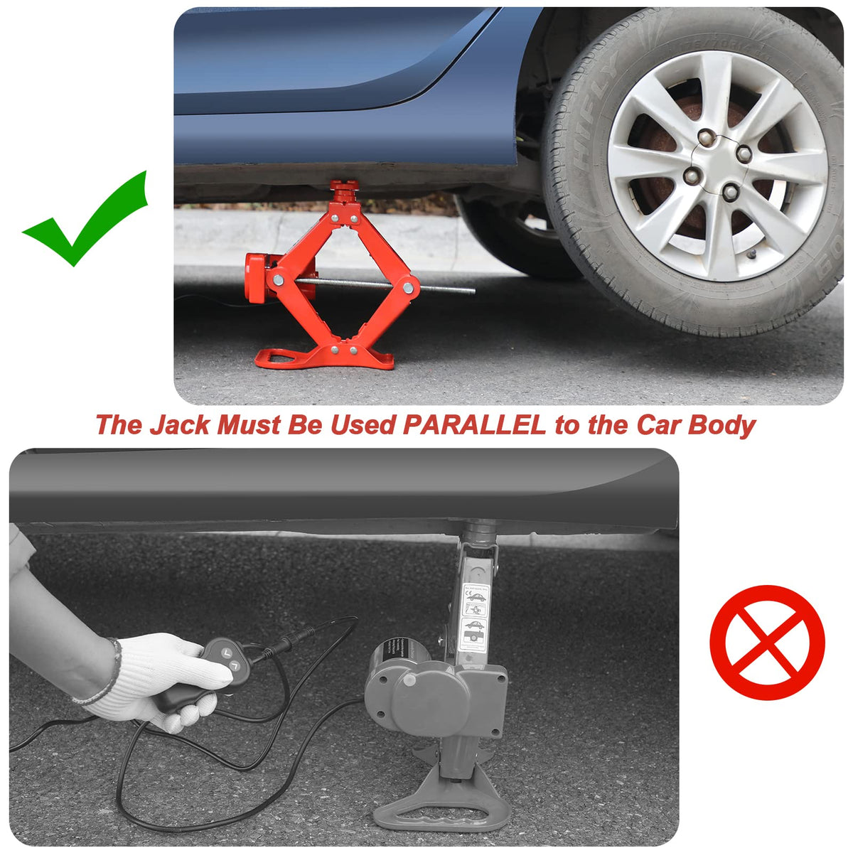 3 Ton Electric Car Scissor Jack with Telescoping Lug Wrench L280343