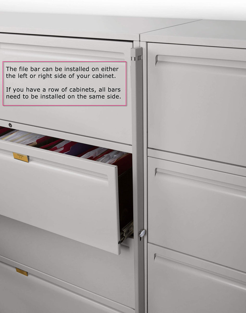 Locking Bar 4 Drawer File Cabinet A644