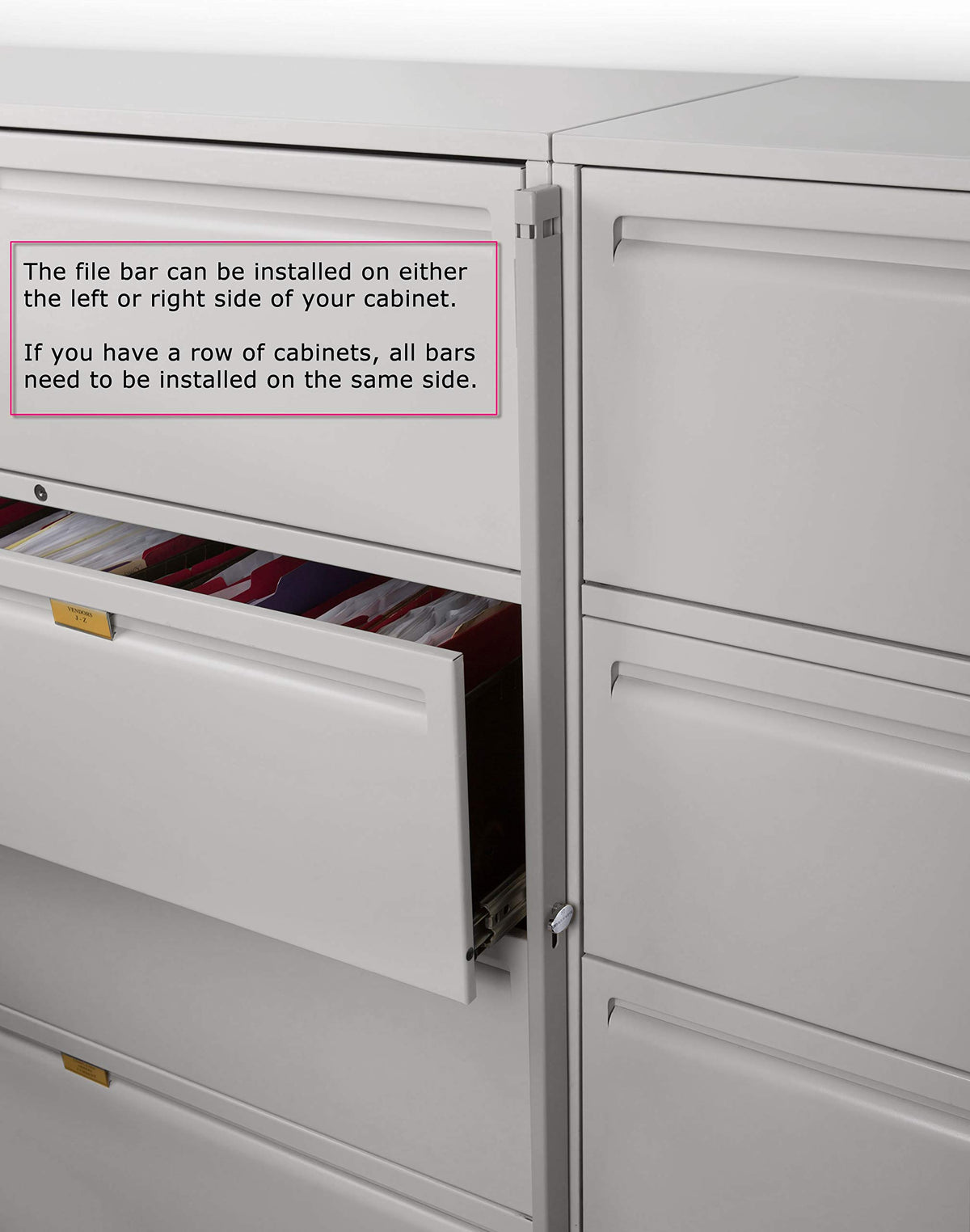Locking Bar 4 Drawer File Cabinet A644