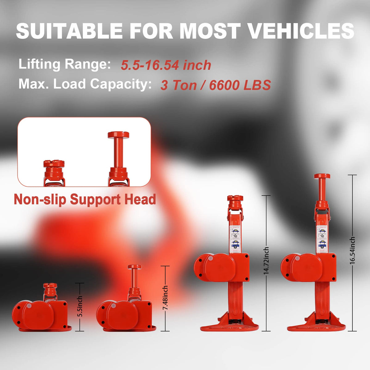 3 Ton Electric Car Scissor Jack with Telescoping Lug Wrench L280343