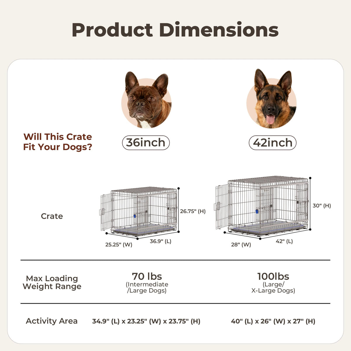 36 Inch Collapsible Dog Crate O516358