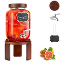 1 Gallon Glass Beverage Dispenser with Stainless Steel Spigot A21098