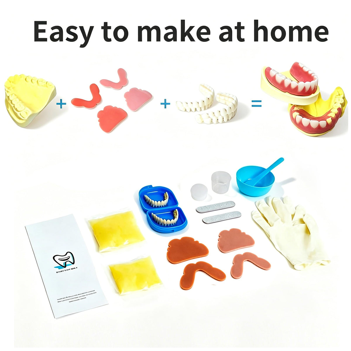 Moldable Temporary False Teeth 2 Sets 28 Pcs F612661