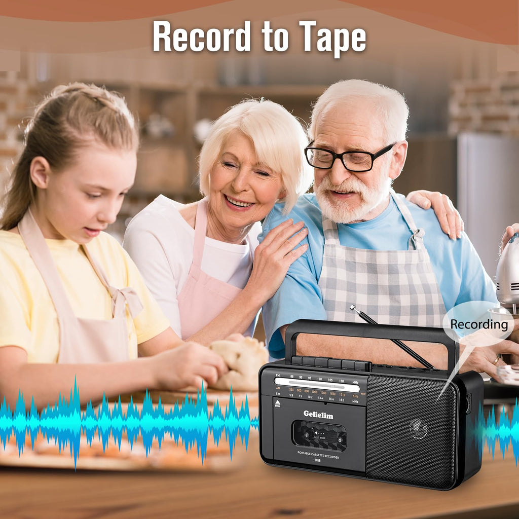 Cassette Tape Player Bluetooth Boombox AM/FM/SW Radio Stereo B3132