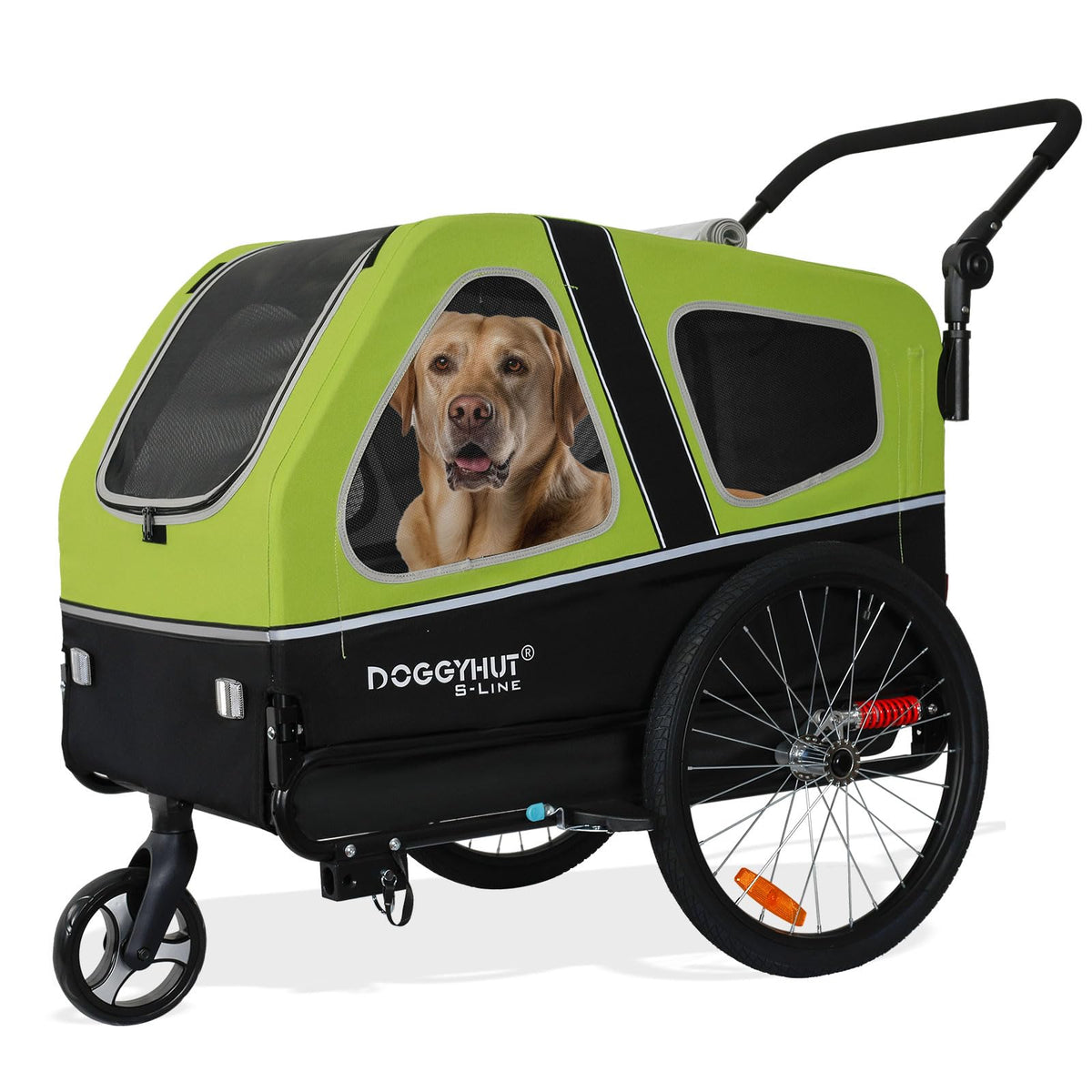 XL Pet Bike Trailer & Stroller with Suspension Wheels B9089