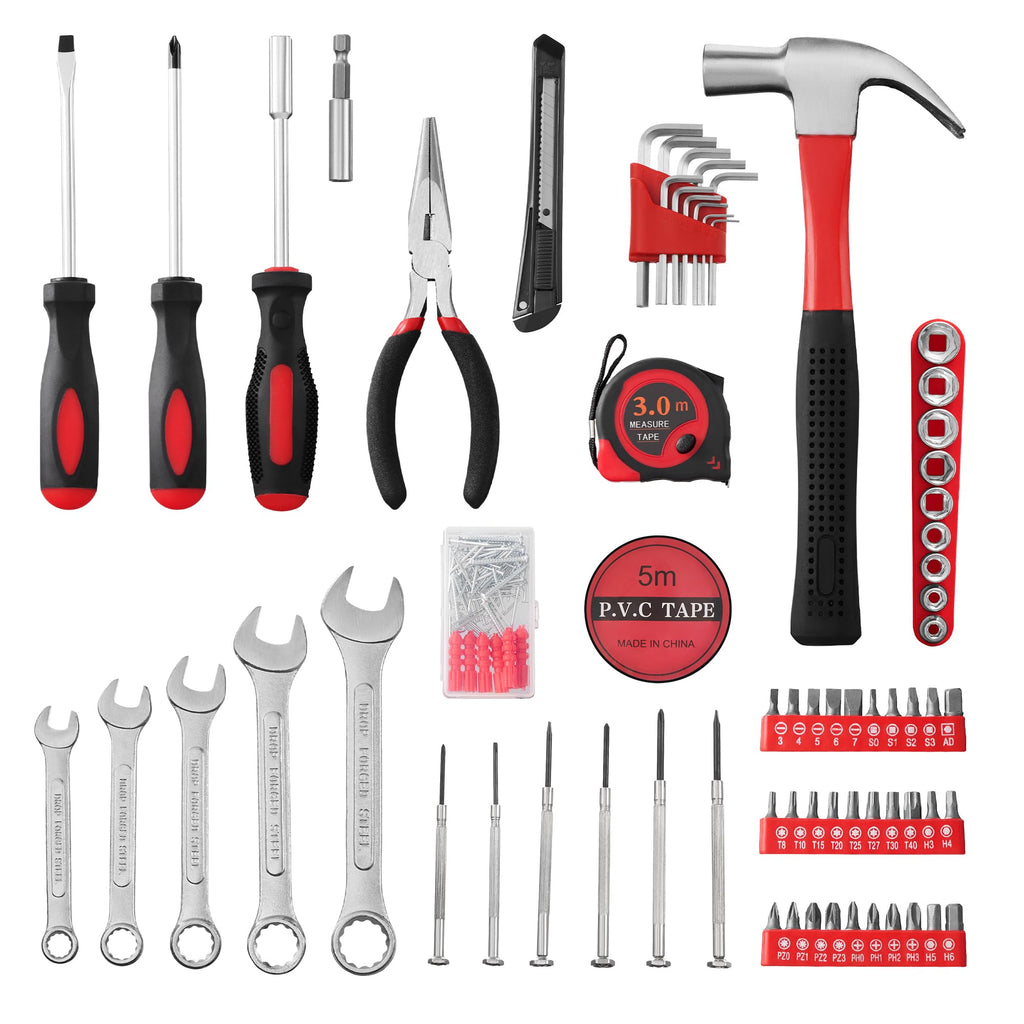 146-Piece Household Tool Kit with Storage ToolBox I5112