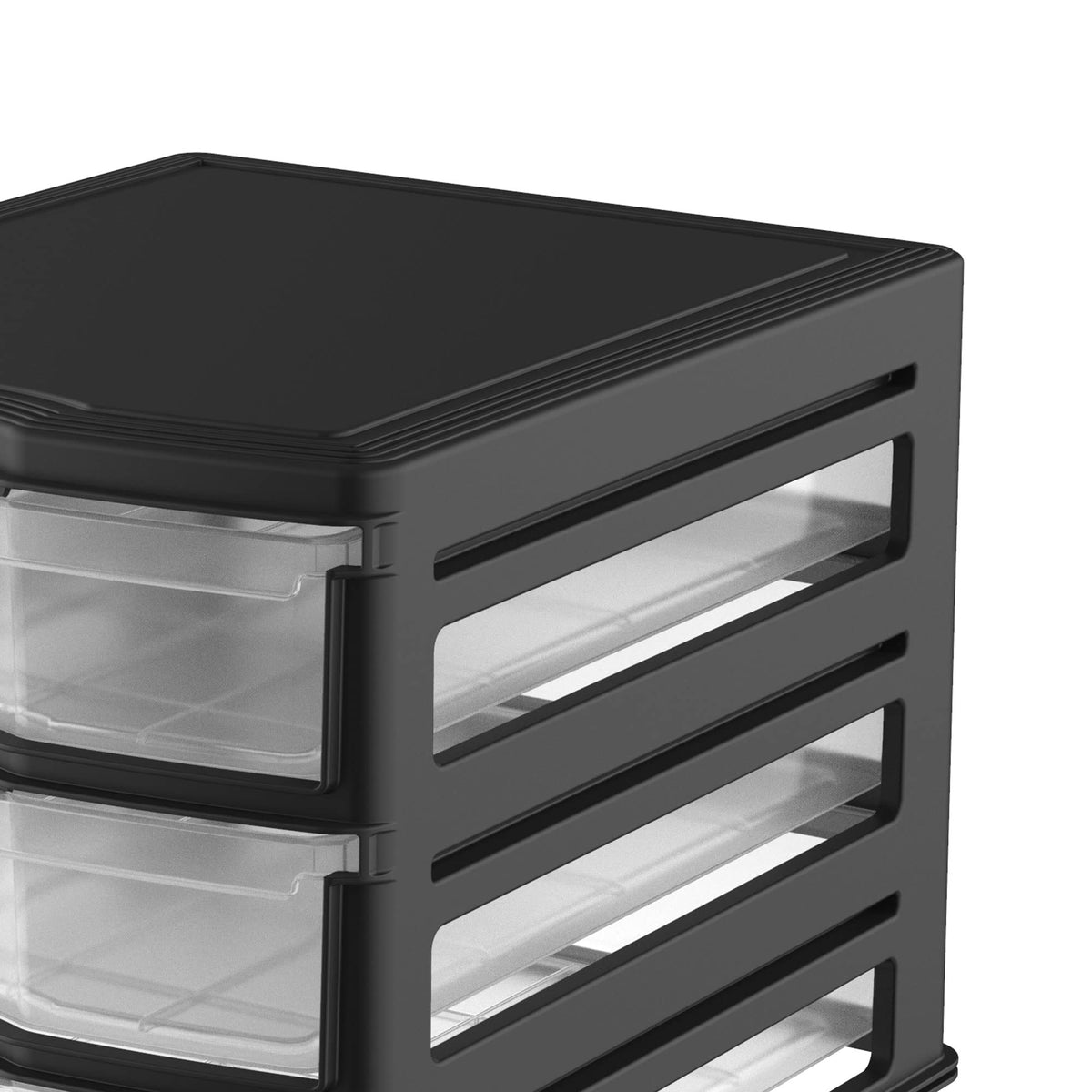 3 Pack 3 Drawer White Stackable Storage Organizer E392