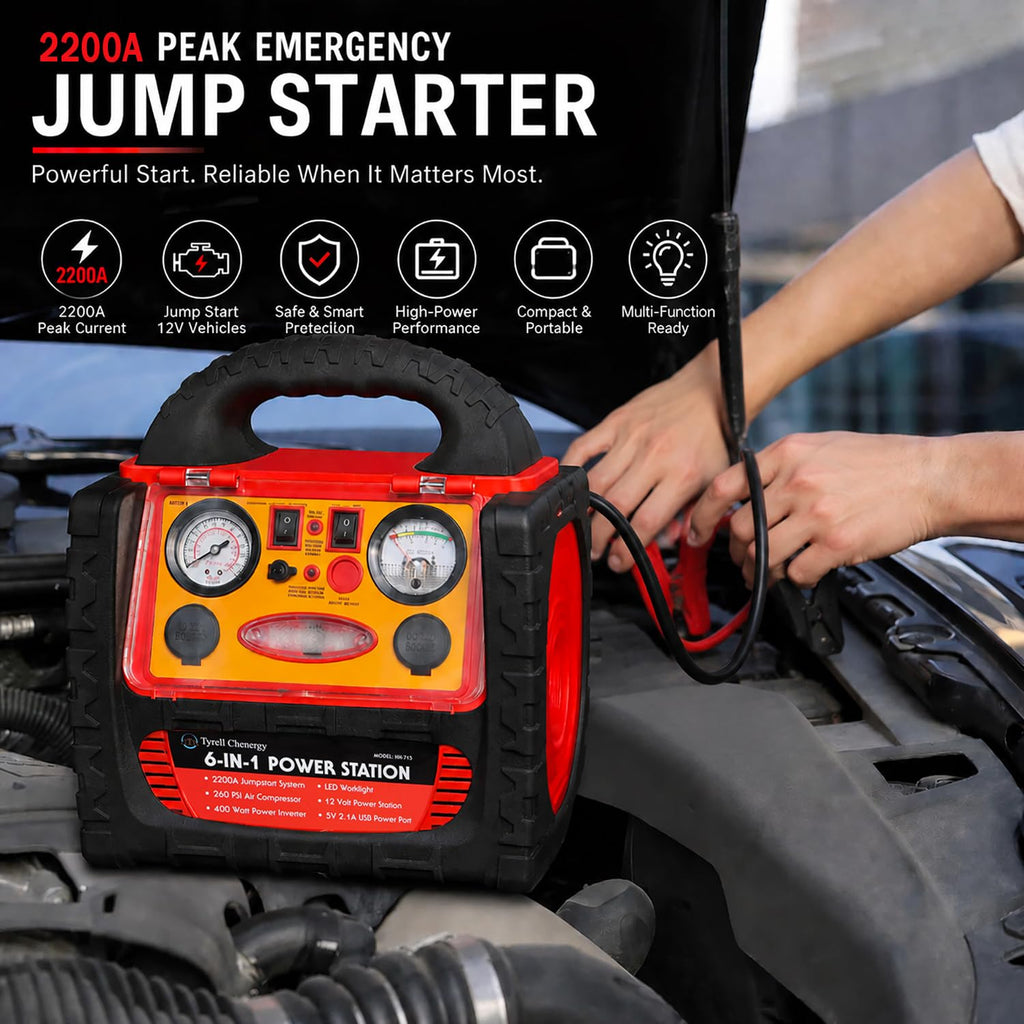 2200 Amp Car Jump Starter with Air Compressor P930
