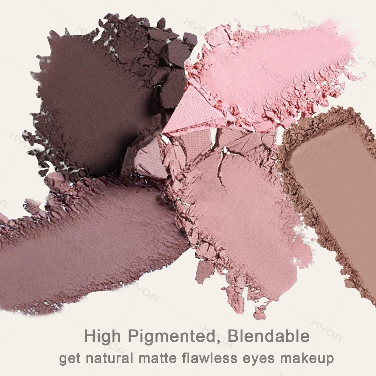 12 Color Grey Pink Eyeshadow Palette with Brush S326287