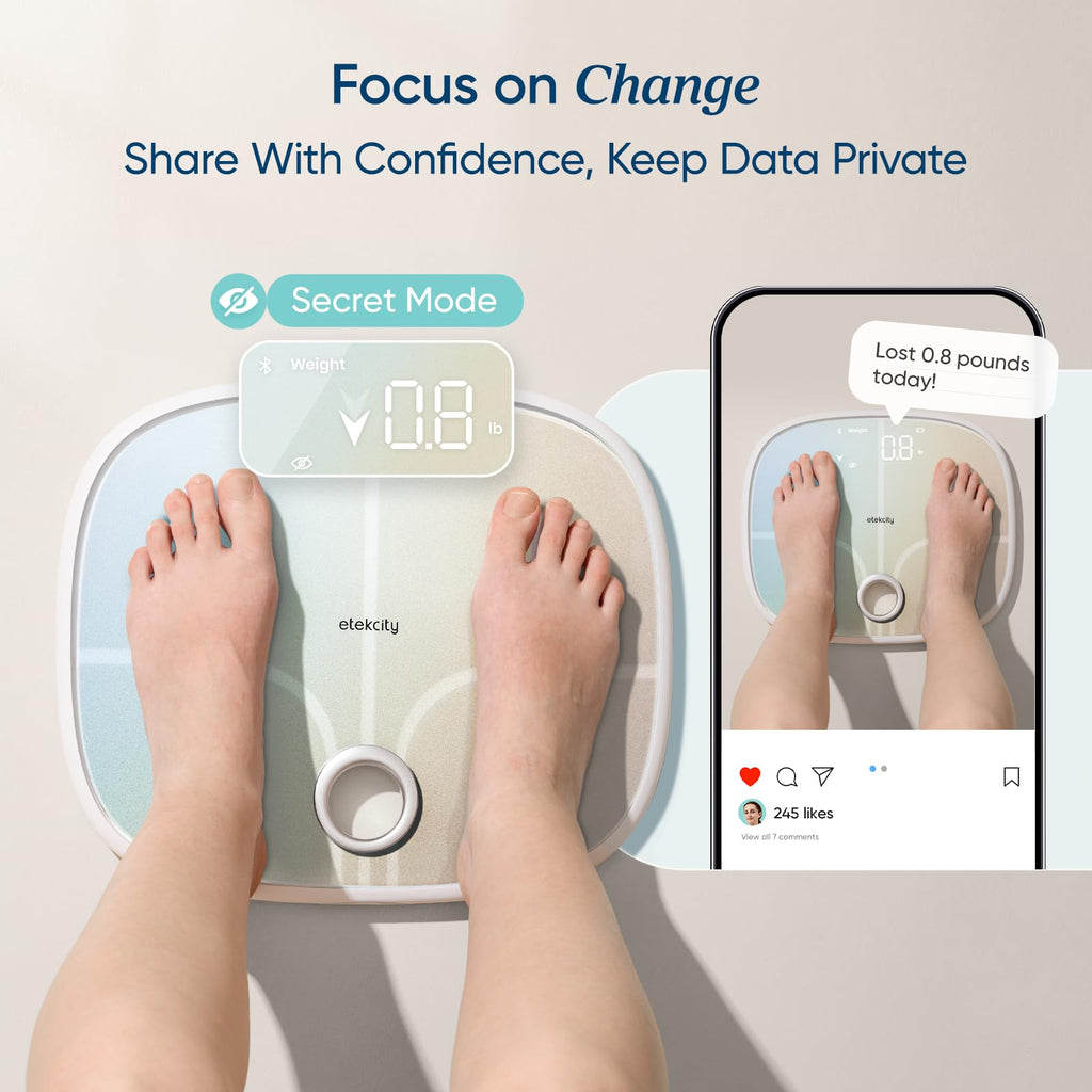 Rechargeable Digital Bathroom Scale with 13 Metrics R603