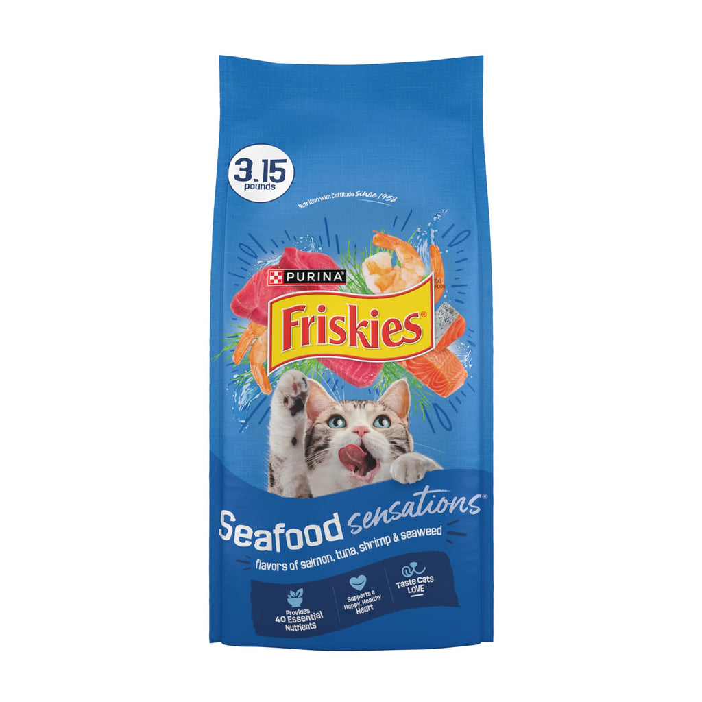 Dry Cat Food Seafood 4 3.15 lb Bags P301613