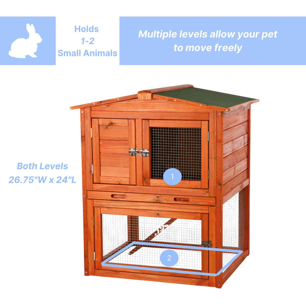 Outdoor Rabbit Hutch with Run J604