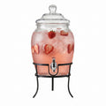 Glass Beverage Dispenser with Metal Stand 2 Gal N7259