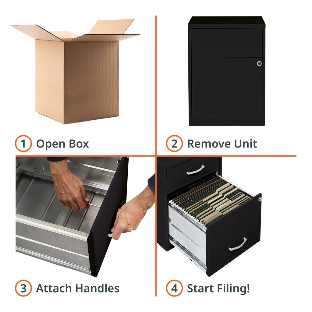 2 Drawer Locking Steel Filing Cabinet H450