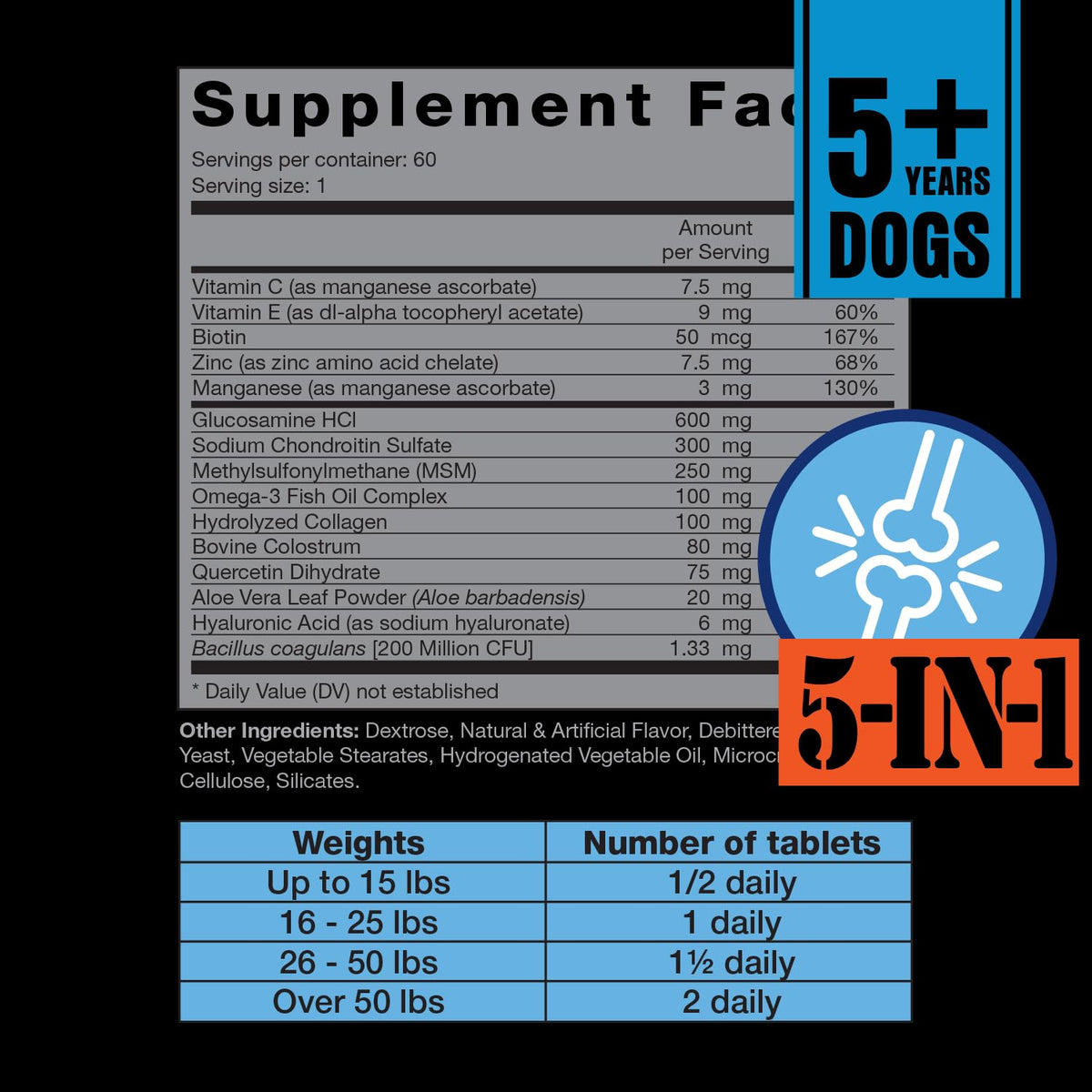Glucosamine Hip & Joint Supplement 60 Chewable Tablet I287