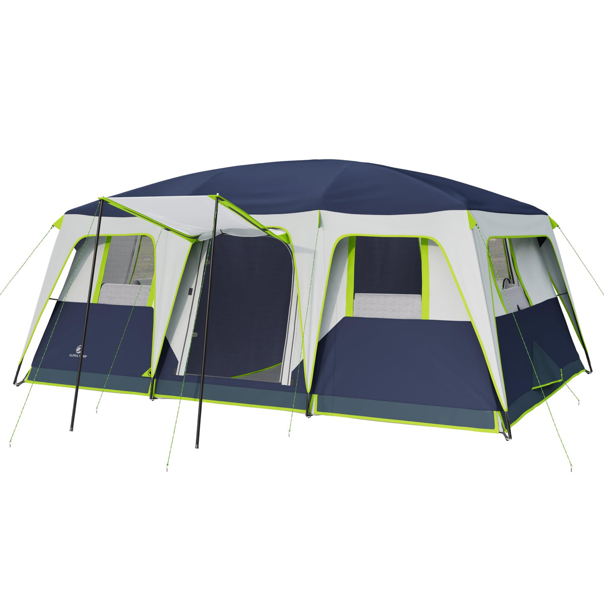 12 Person 3 Room Camping Tent with Rainfly M386