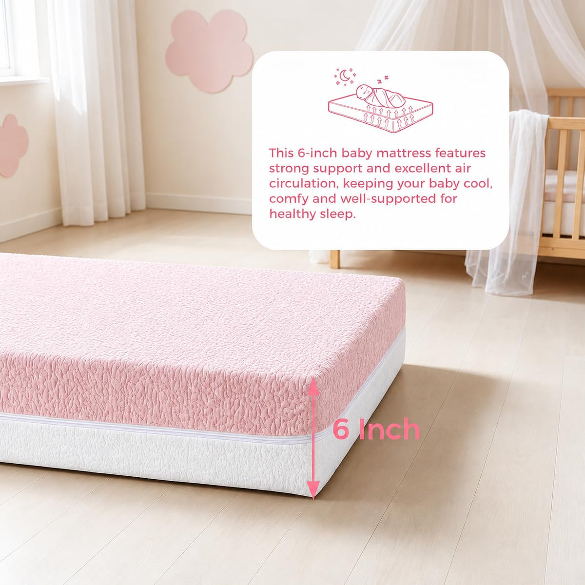 Dual Sided Gel Memory Foam Crib and Toddler Mattress K14932
