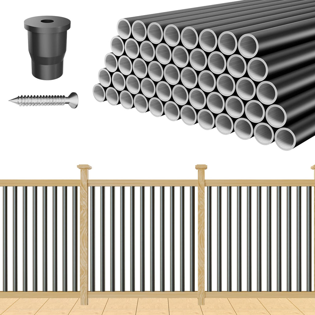 100 Pack 26" Black Aluminum Deck Balusters H97148