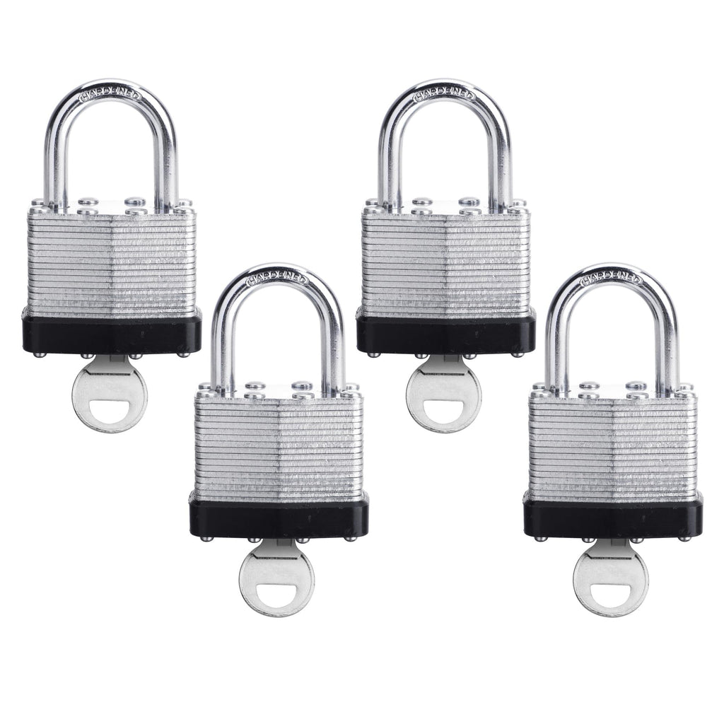 4 Pack Keyed Alike Pad Locks F5474