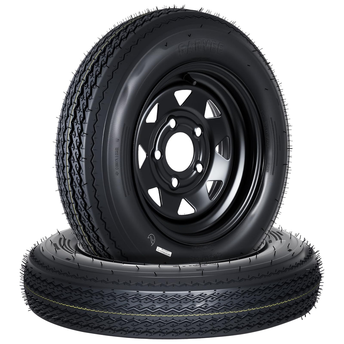 2-Pack 4.80-12 Trailer Tires with 12" Rims D8371