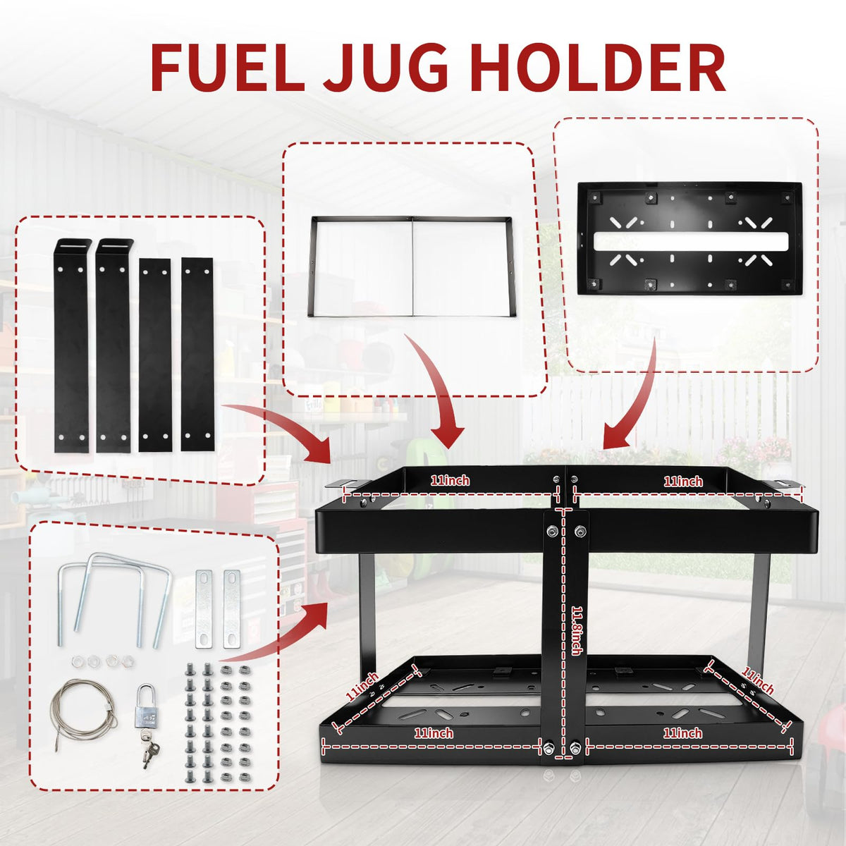 Black Fuel Jug Holder C69247