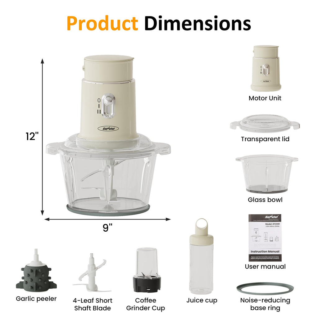 4-in-1 Electric Food Chopper & Small Food Processor X72795