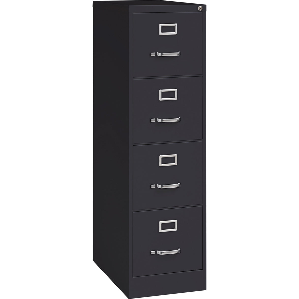 4 Drawer Vertical File with Lock, Black V6212