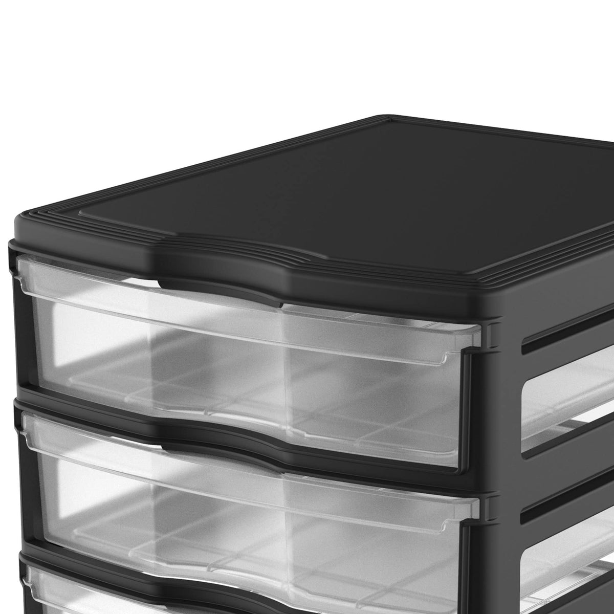 3 Pack 3 Drawer White Stackable Storage Organizer E392