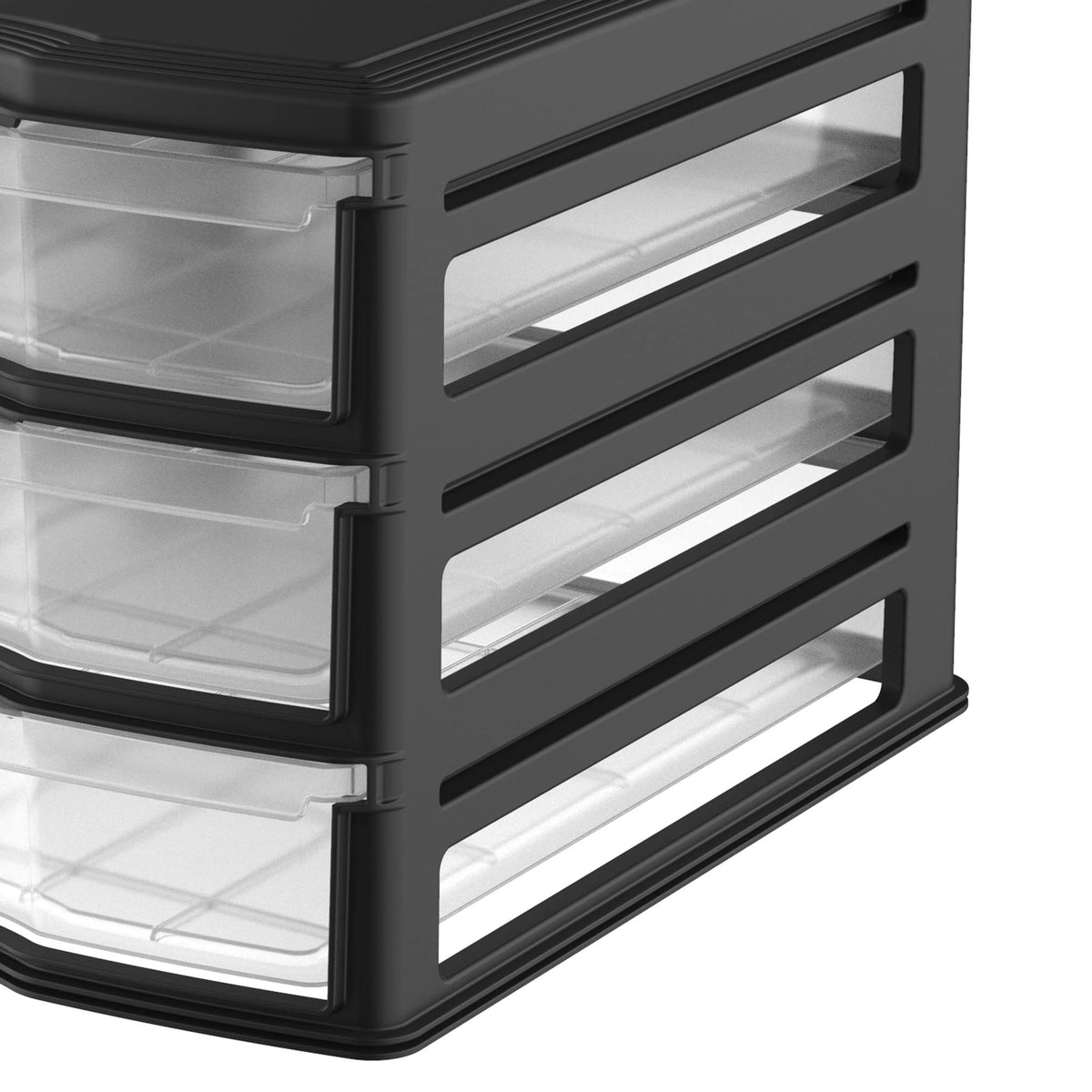 3 Pack 3 Drawer White Stackable Storage Organizer E392