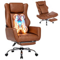 Brown Faux Leather Massage Office Chair K9890