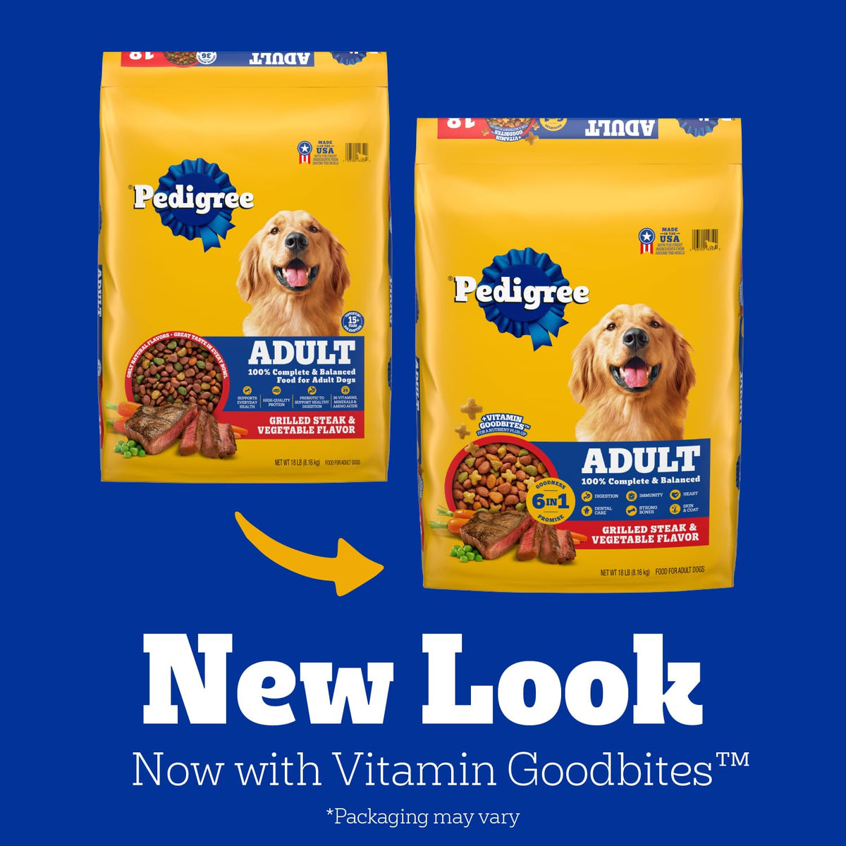 Adult Complete Nutrition Dry Dog Food Steak & Vegetable 18 lb N85337