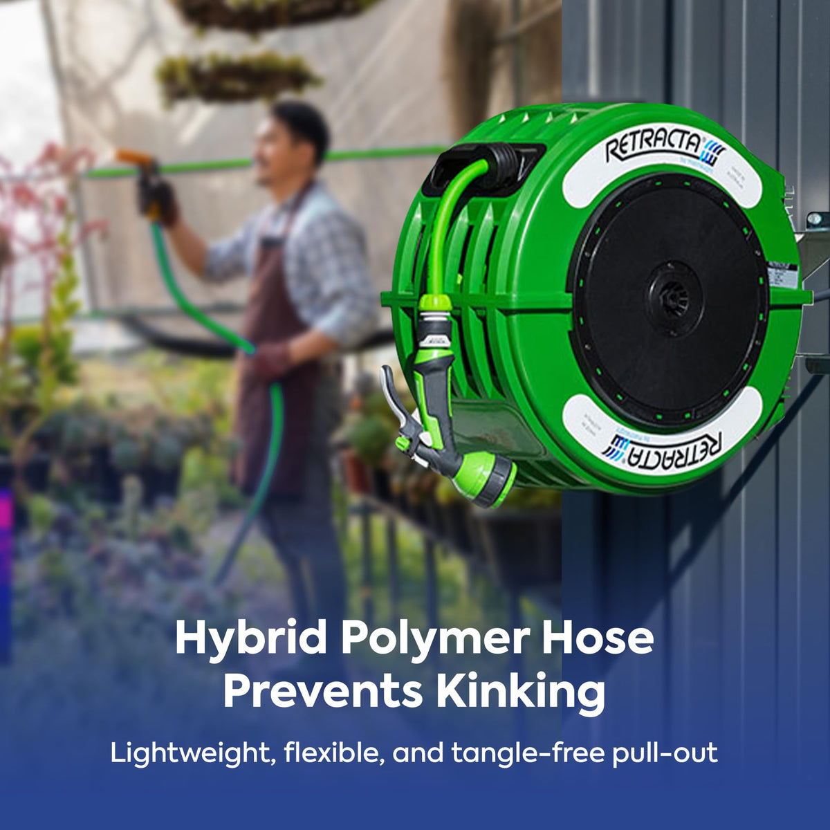 60 Ft Heavy Duty Retractable Garden Hose Reel with Swivel Bracket S127962