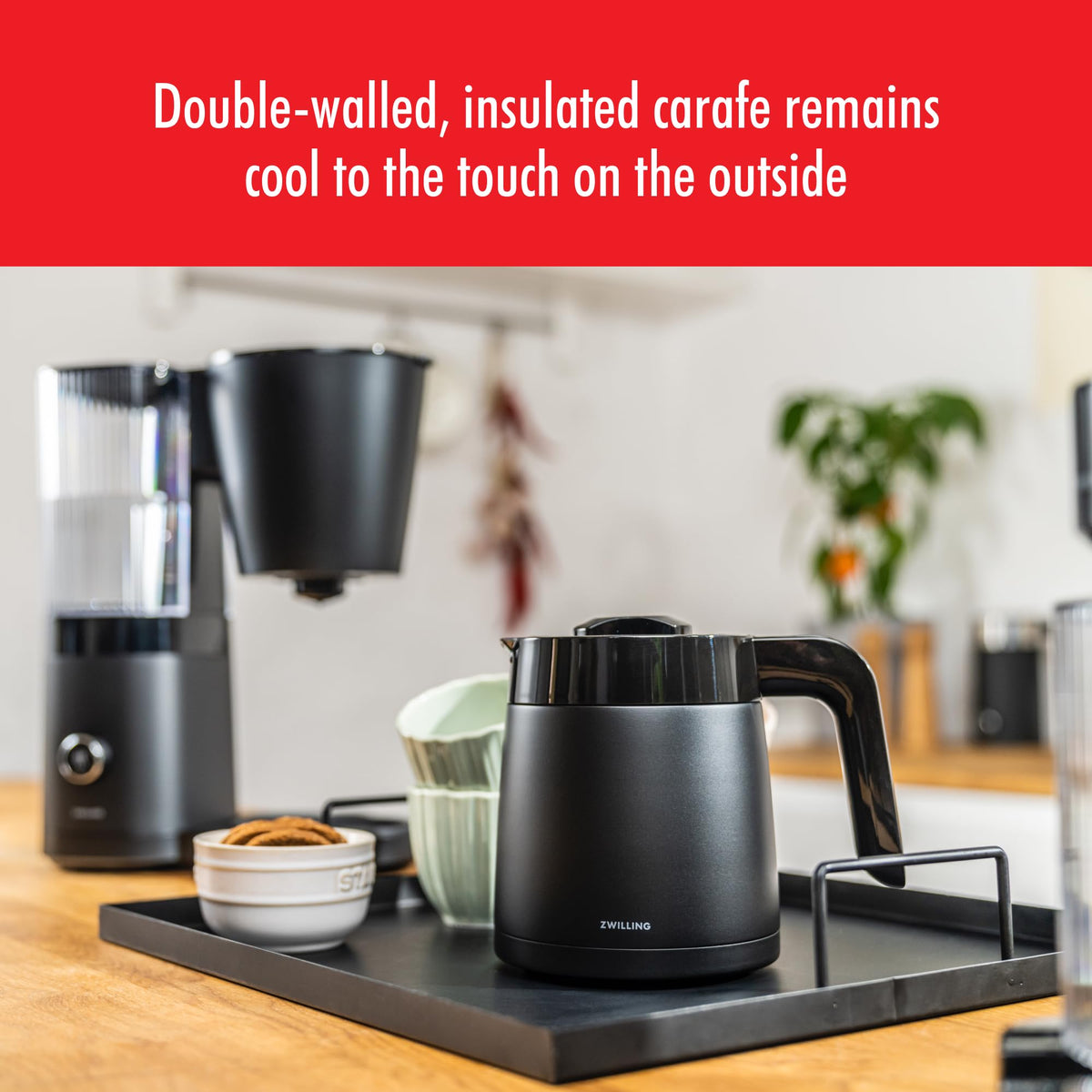 Black 10 Cup Drip Coffee Maker with Thermo Carafe X227428