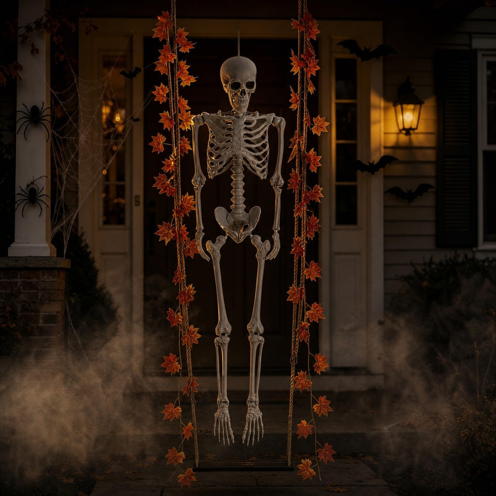 5.4FT Halloween Skeleton with Movable Joints W931135
