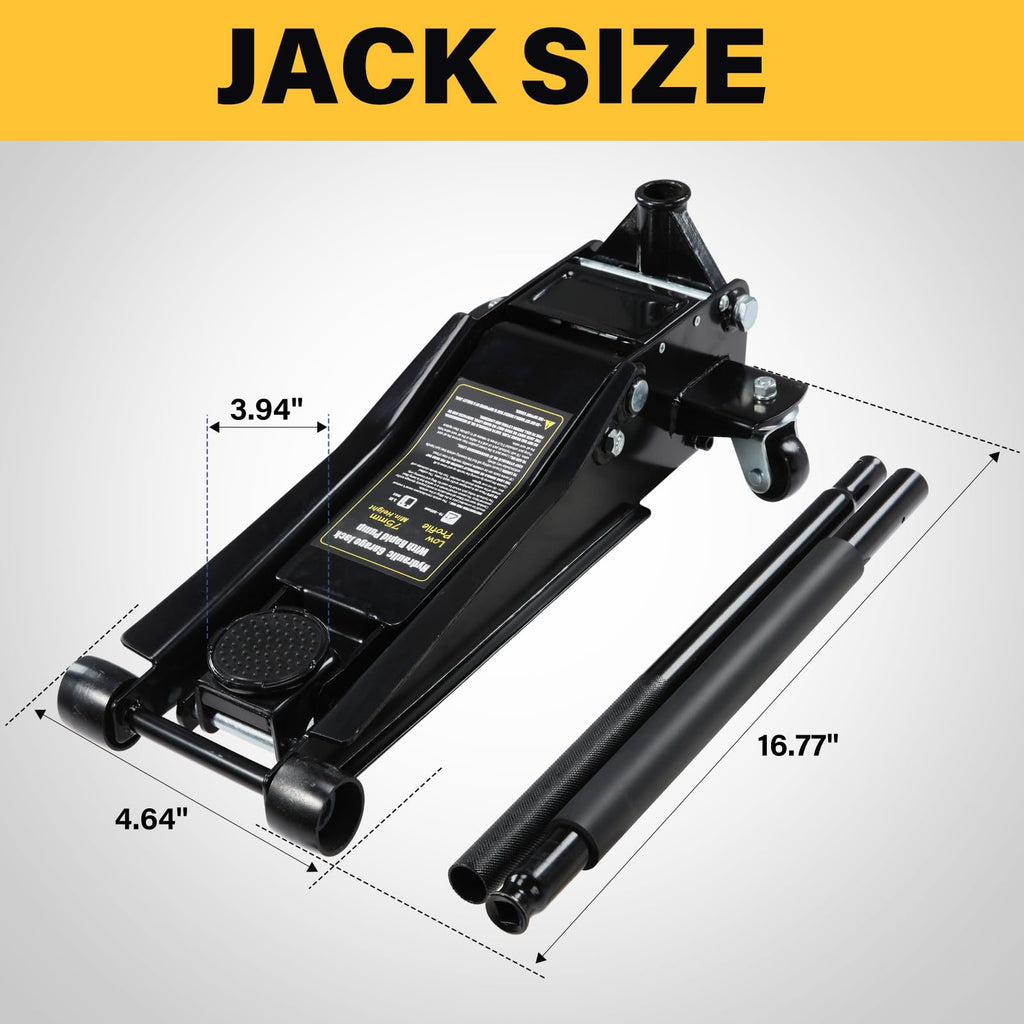 3 Ton Low Profile Steel Hydraulic Floor Jack W9635