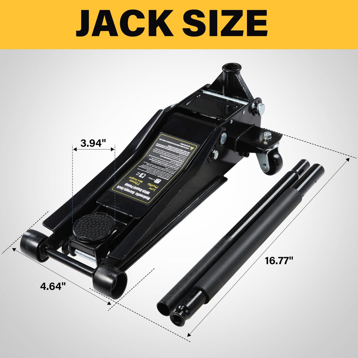 3 Ton Low Profile Steel Hydraulic Floor Jack W9635
