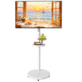 White Rolling TV Stand S411523